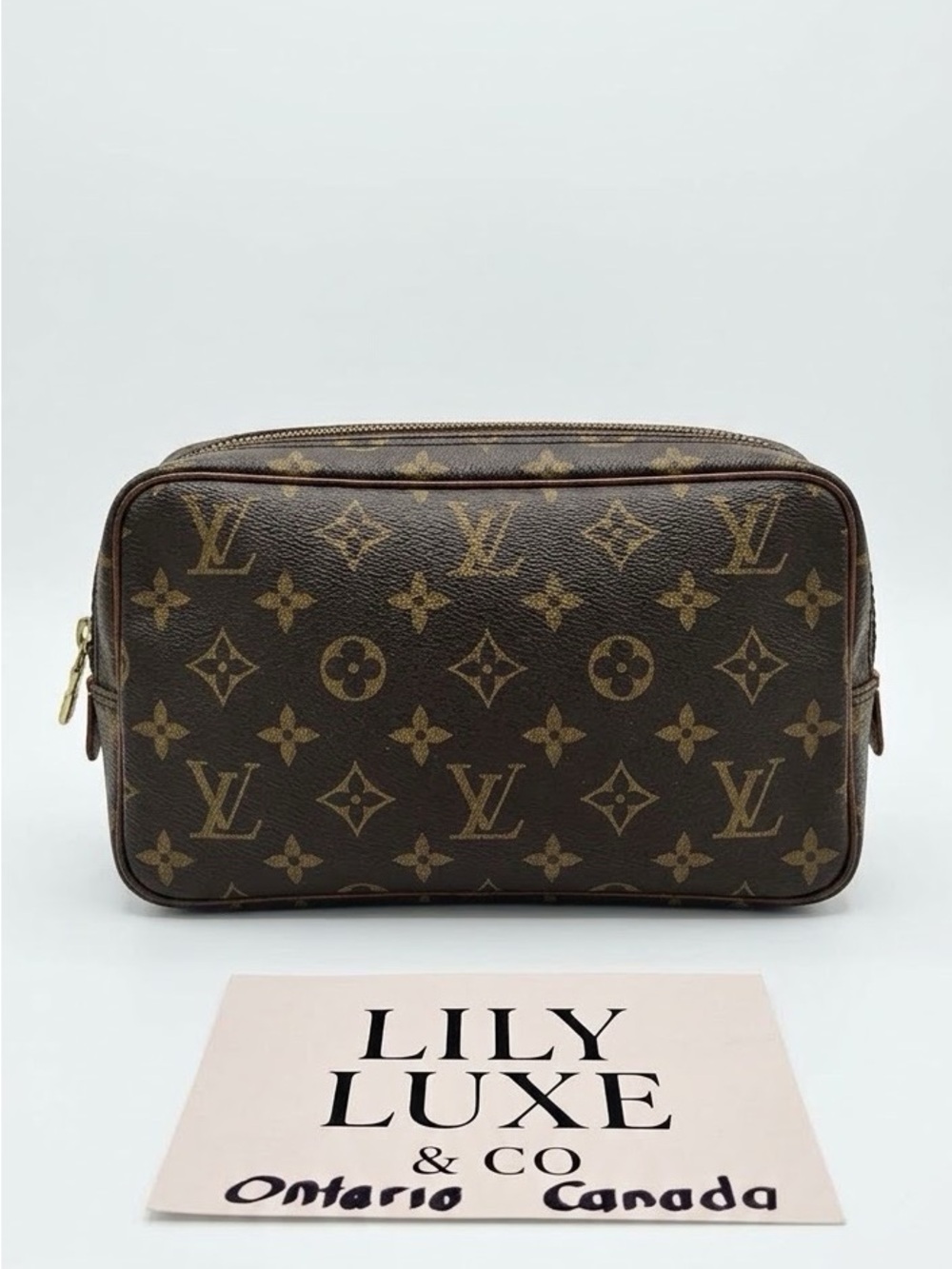 Vintage Louis Vuitton Monogram Canvas Toiletry Pouch 23cm or 9” from 1988